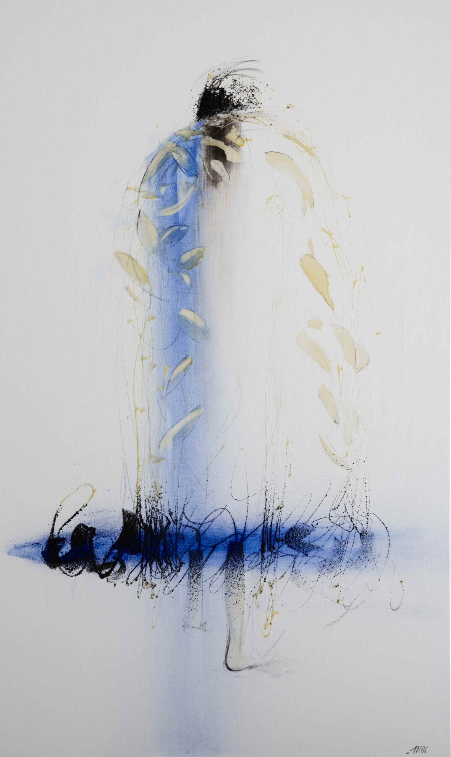 Blauwe Abstracte Schilderijen – Mathilde Pil